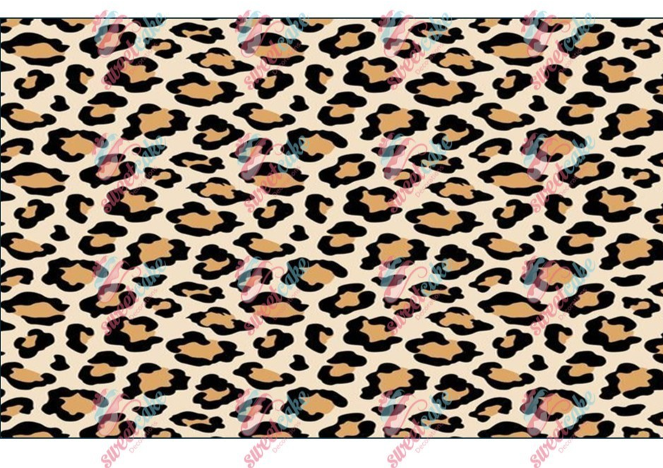 Leopard Print Pattern Edible Cake Wrap – A4 Icing Sheet