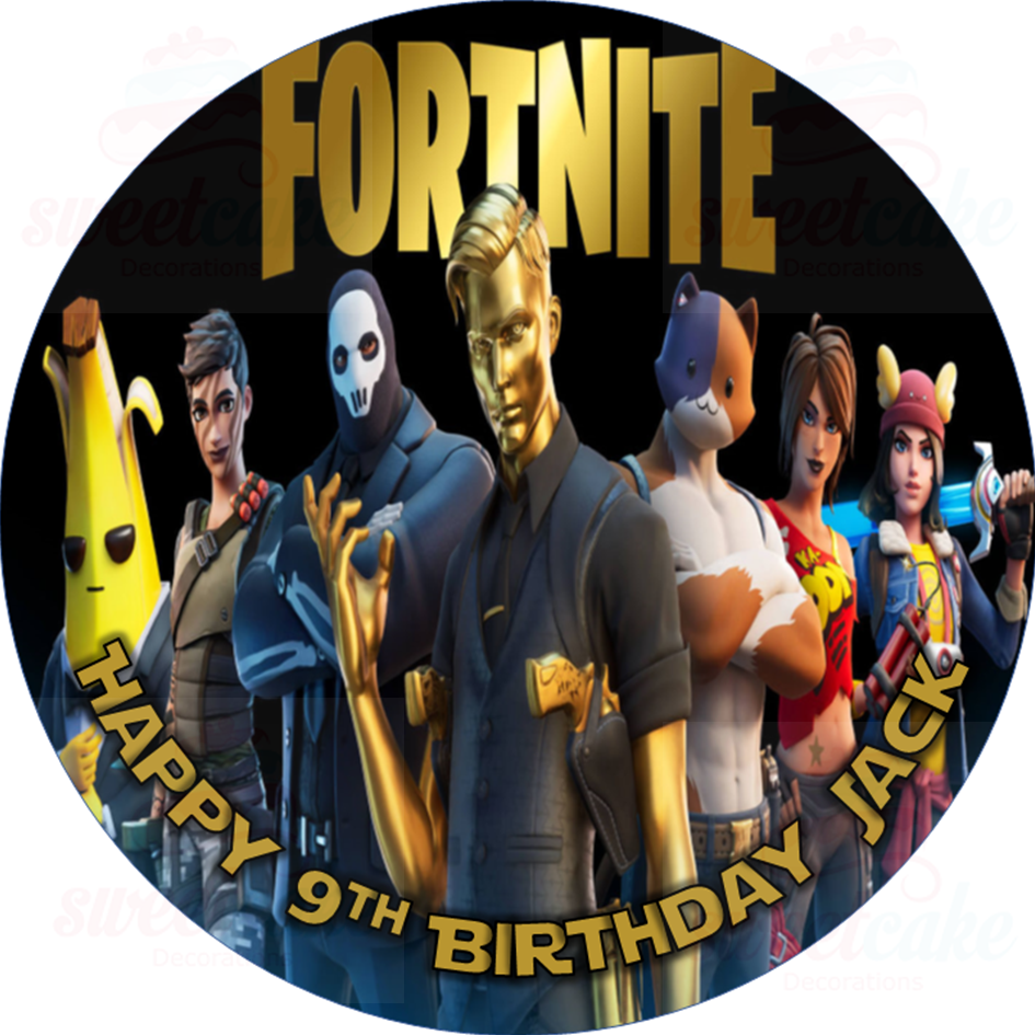 FORTNITE Personalised Edible Cake Topper | Icing Sheet or Wafer Card