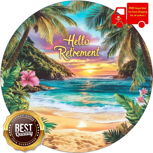 Retirement | Personalised Edible Cake Topper on Icing Sheet or Wafer C