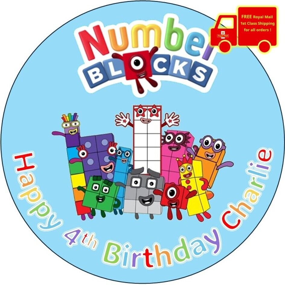 Numberblocks | Personalised Edible Cake Topper on Icing Sheet or Wafer