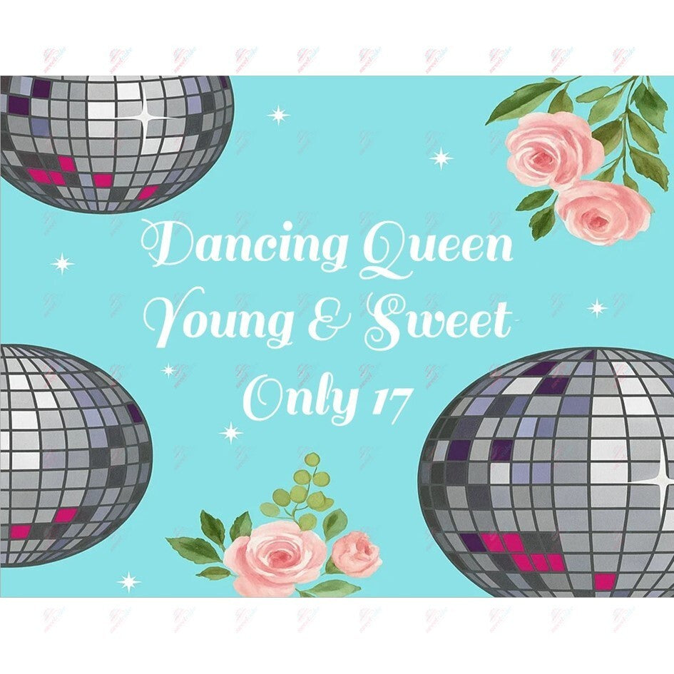Personalised Dancing Queen Cake Topper – Edible Disco Theme -Birthday Party!