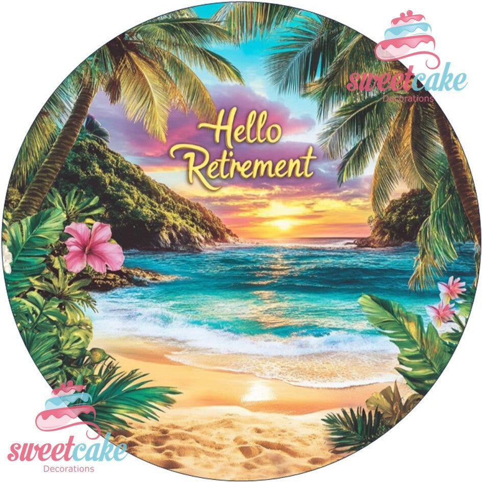 Retirement | Personalised Edible Cake Topper on Icing Sheet or Wafer C