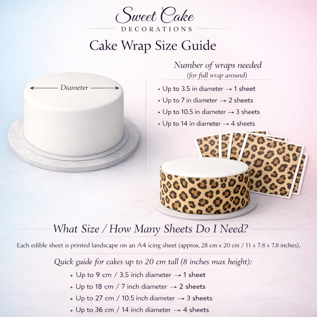 Scattered Red Hearts Cake Wrap – Classic – A4 Icing Sheet