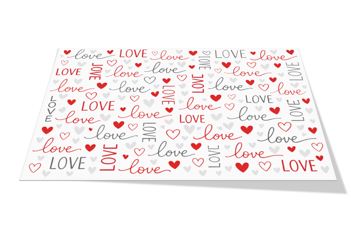 Sweet Love Pattern Cake Wrap – A4 Icing Sheet