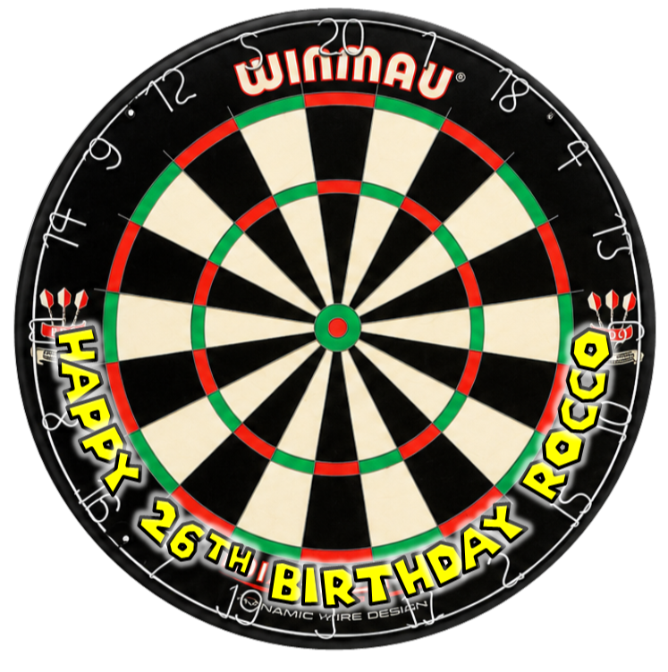 Personalised Dartboard Edible Cake Topper – Perfect for Darts Fans!