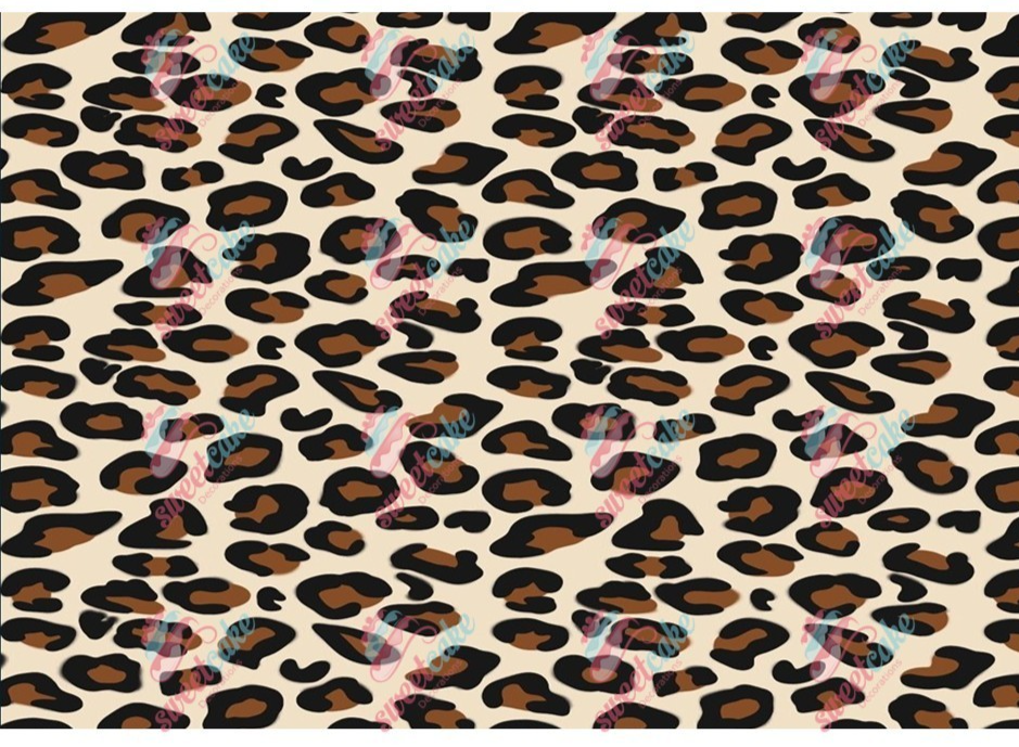 Leopard Print Pattern Edible Cake Wrap – A4 Icing Sheet