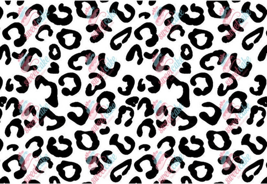 Black & White Leopard Print Pattern Edible Cake Wrap – A4 Icing Shee