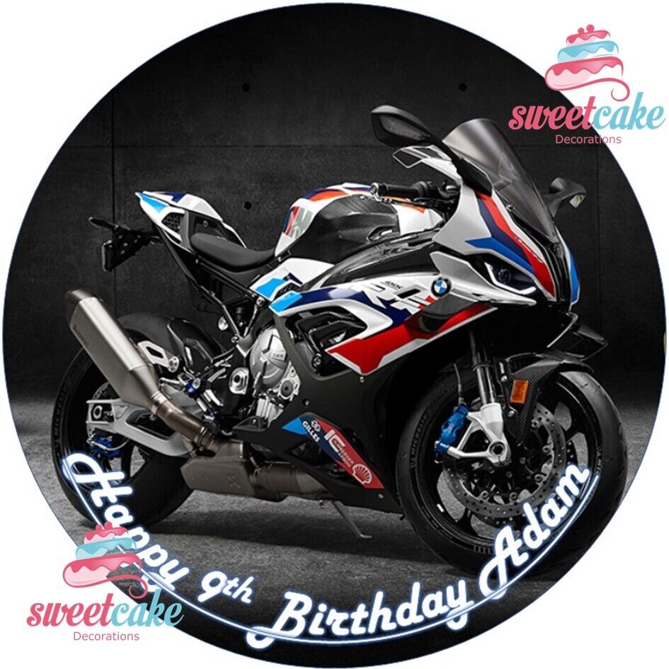 Superbike Motorbike Edible Cake Topper – Perfect for Racing Fans!