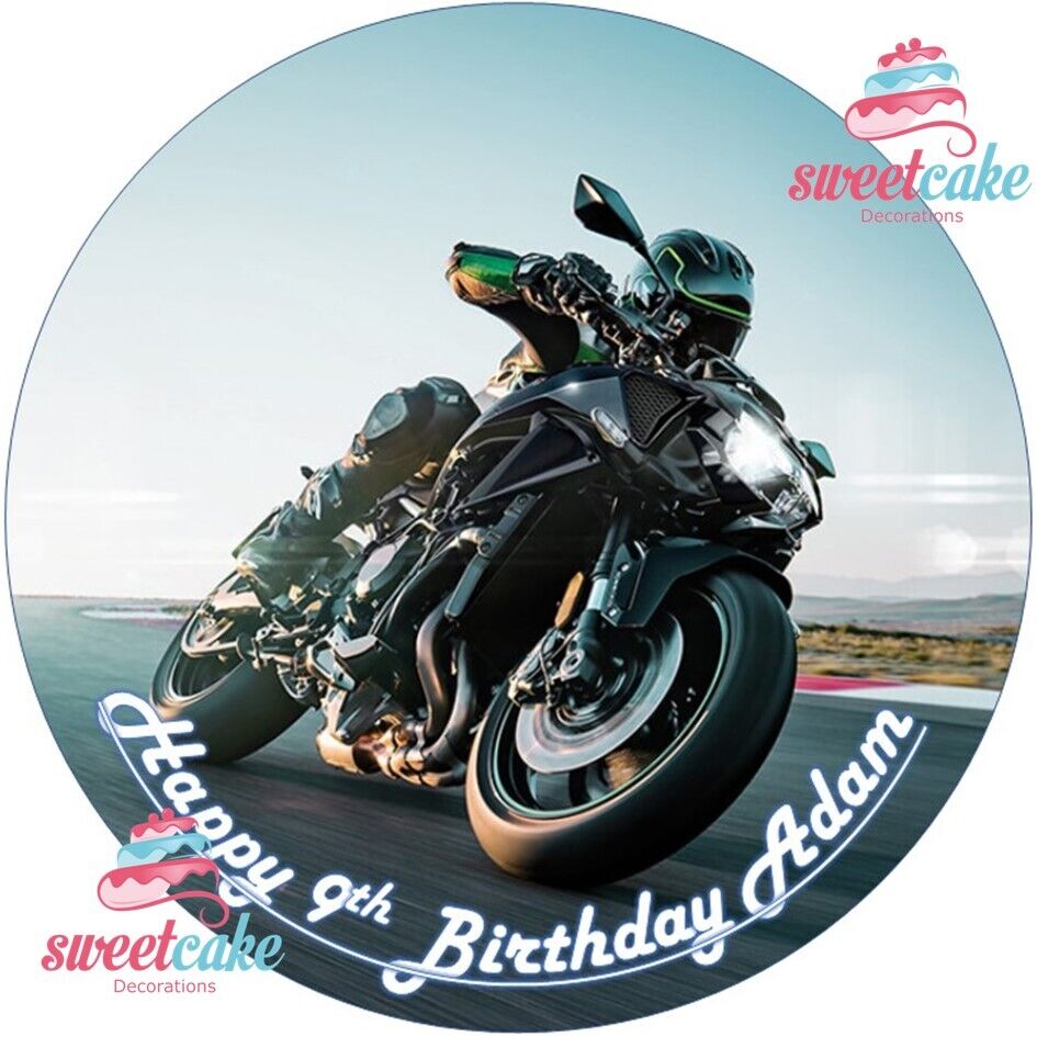 Superbike Motorbike Edible Cake Topper – Perfect for Racing Fans!