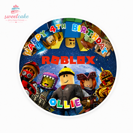 Roblox Edible Cake Topper / Cupcake Toppers – Personalised
