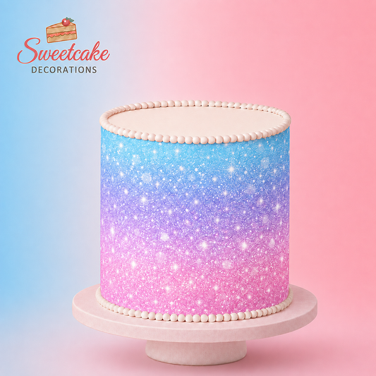 Glitter Sparkle Cake Wrap – A4 Edible Icing Sheet