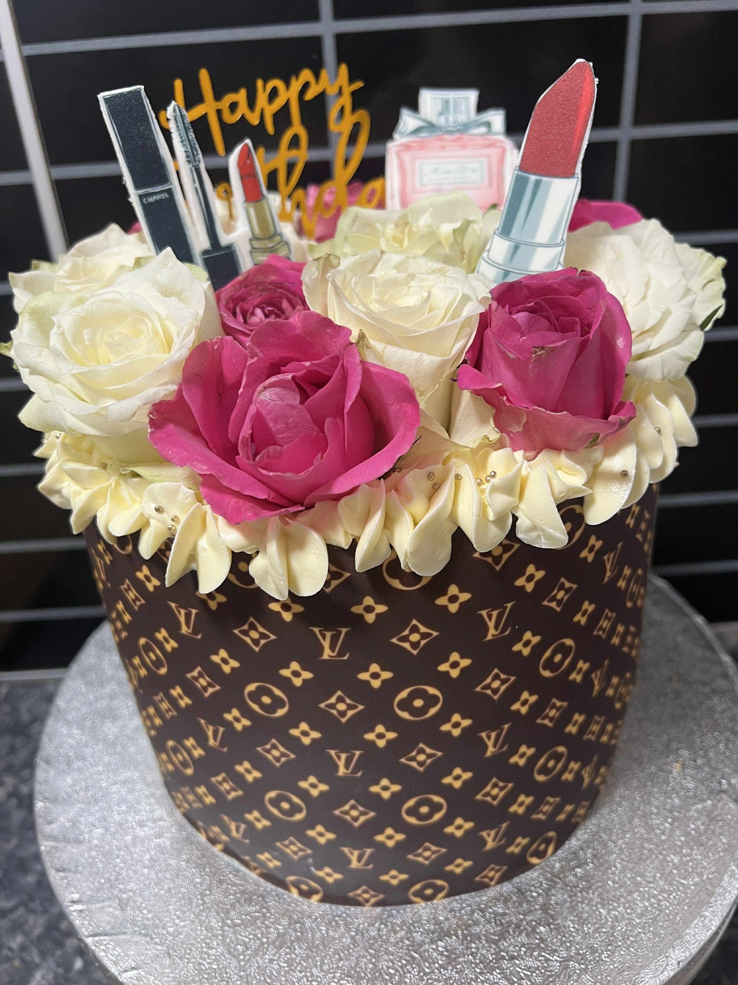 LV Style Edible Cake Wrap – A4 Icing Sheet (4 Designs Available)