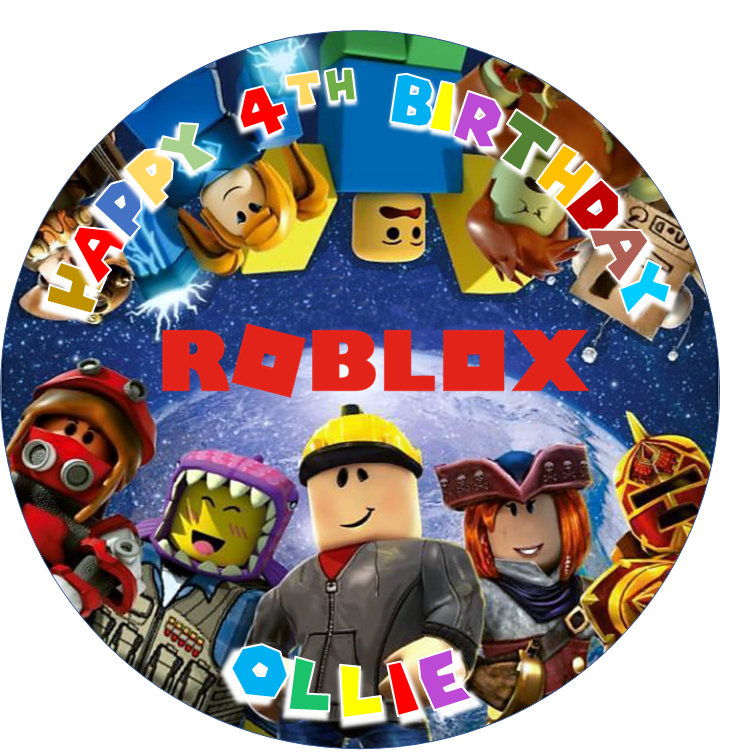 Roblox Edible Cake Topper / Cupcake Toppers – Personalised