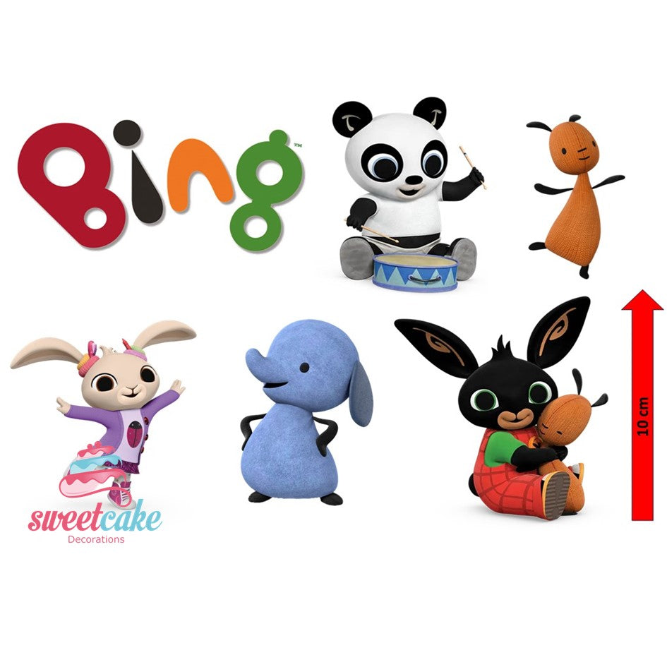 Bing Edible Cake Topper &amp; Character Decoration Set – Personalised