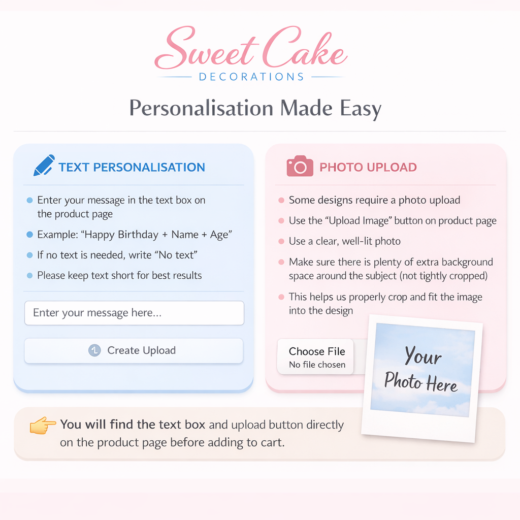 Personalised Calendar Edible Cake Topper – Any Date with Heart