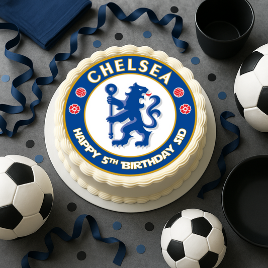 Custom Edible Cake Topper – Your Own Logo, Football-Themed Decoration