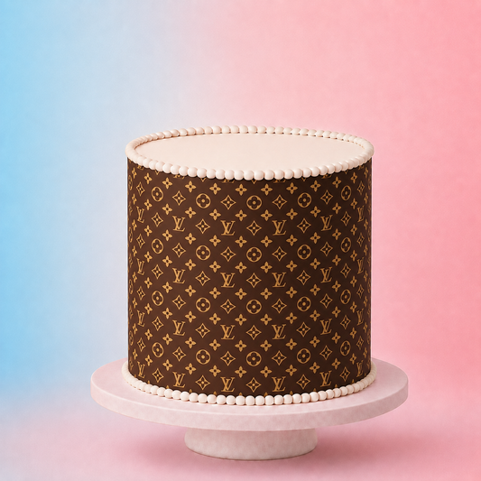 LV Style Edible Cake Wrap – A4 Icing Sheet (4 Designs Available)